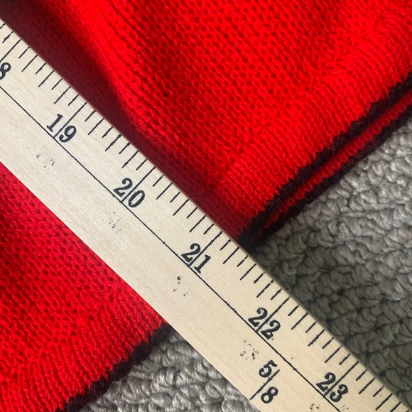 Tally Ho Womens Cardigan Sweater Size Medium Red Long Sleeves Button Front - Picture 8 of 11